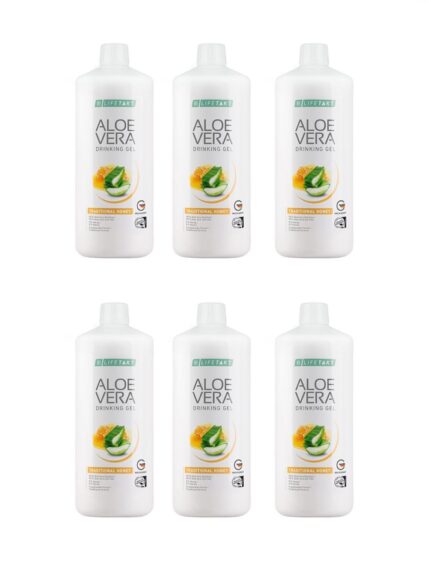 Aloe Vera Drinking Gel Traditionell mit Honig 6er Set