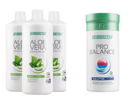 Aloe Vera Drinking Gel Intense Sivera 3er Set & Pro Balance Tabletten